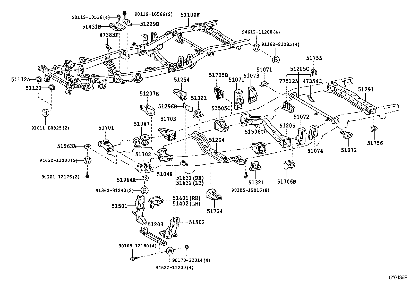 51001-3G050 FRAME SUB-ASSY product image