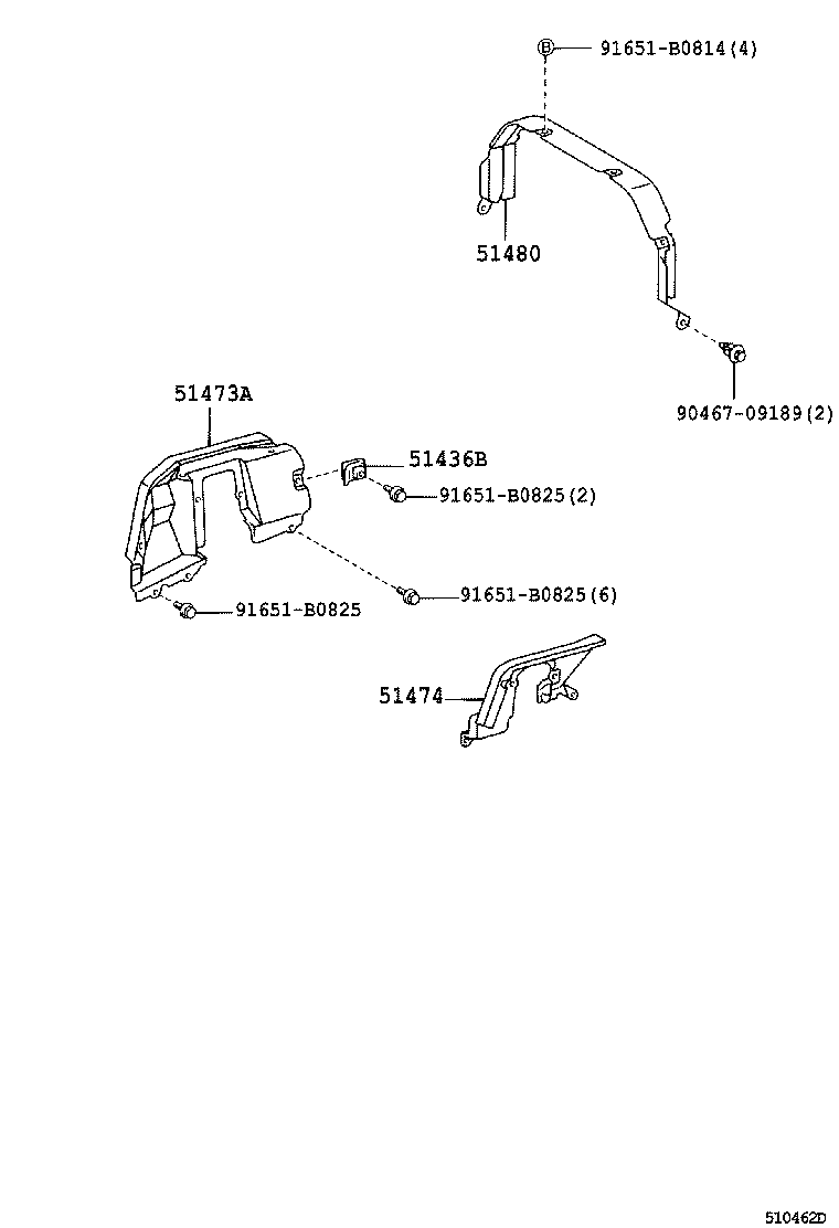 51440-37110 COVER, ENGINE UNDER, RH product image