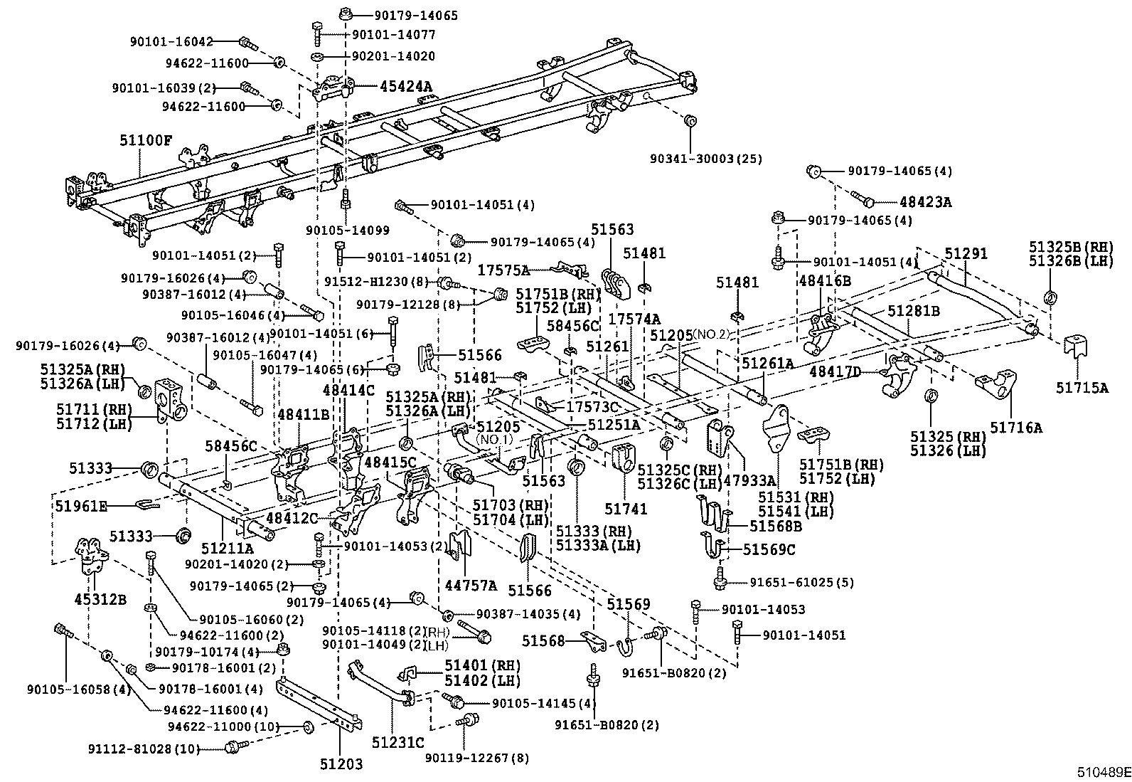 51201-36180 CROSSMEMBER SUB-ASSY, FRAME, NO.2 product image