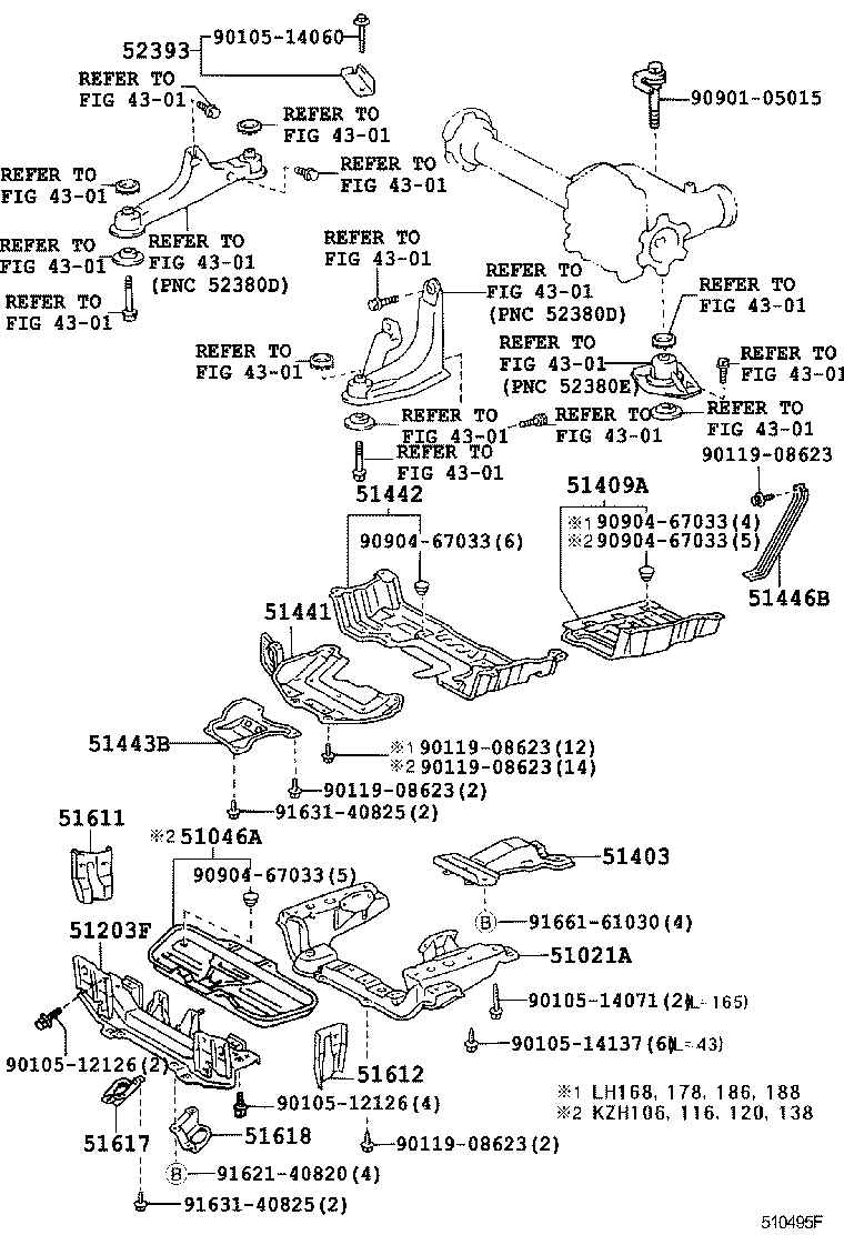 51403-26020 BRACKET SUB-ASSY, ENGINE REAR MOUNTING product image