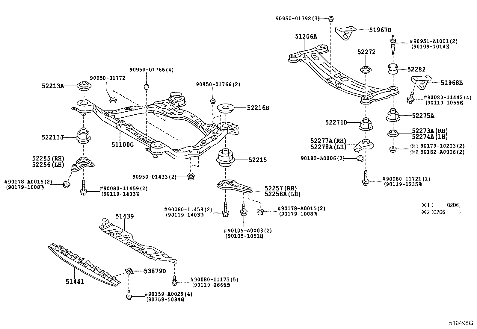51100-07010 FRAME ASSY, FRONT product image