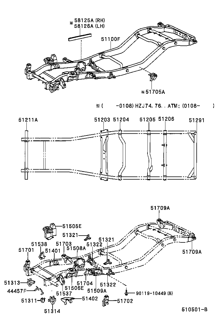 51002-60740 FRAME SUB-ASSY product image