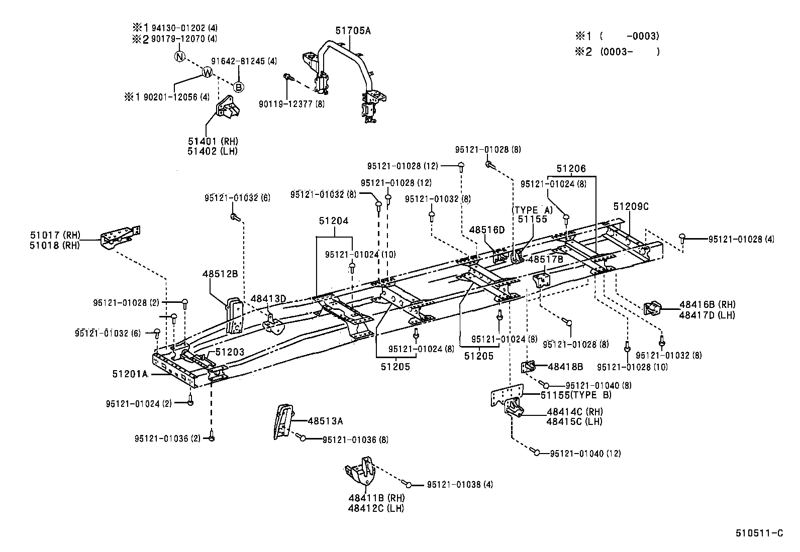 48416-37050 BRACKET, SPRING, NO.4 RH product image
