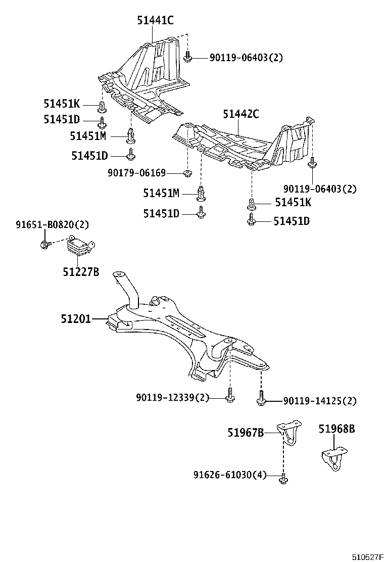 51201-52020 CROSSMEMBER SUB-ASSY, FRONT SUSPENSION product image
