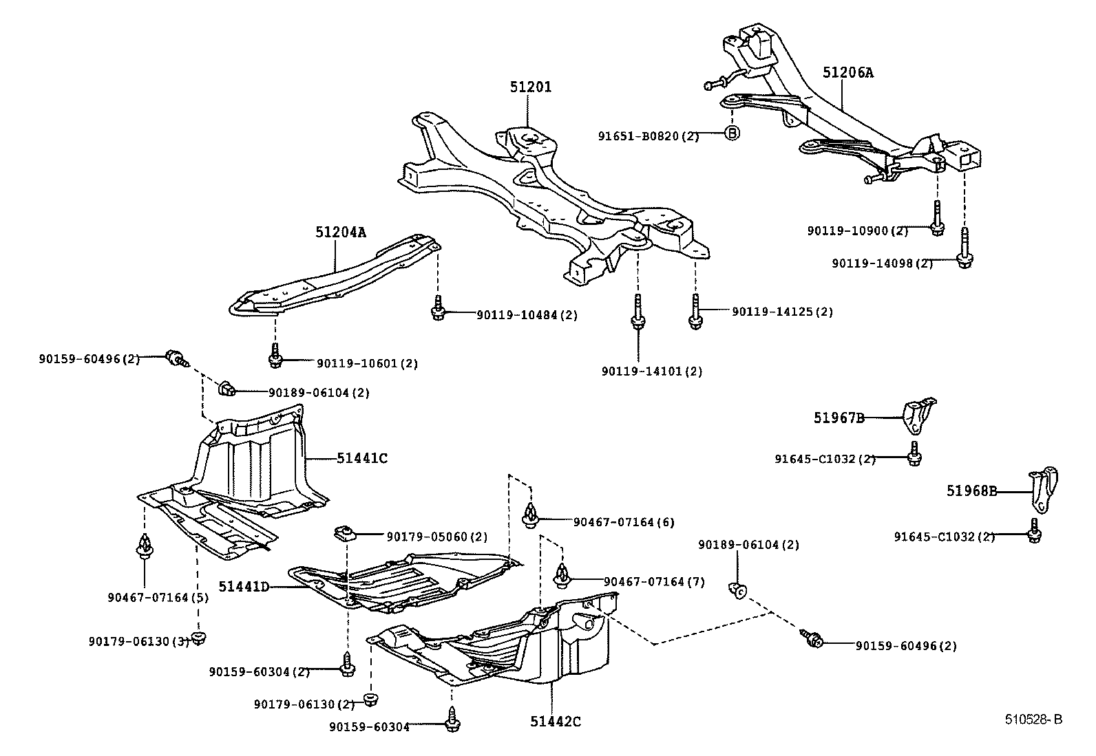 51405-20060 COVER, ENGINE UNDER product image