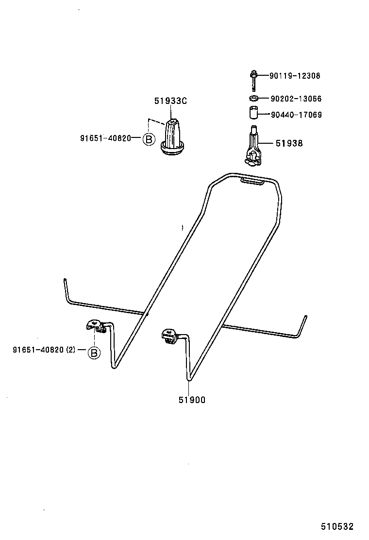 51904-44011 STOPPER, SPARE WHEEL product image
