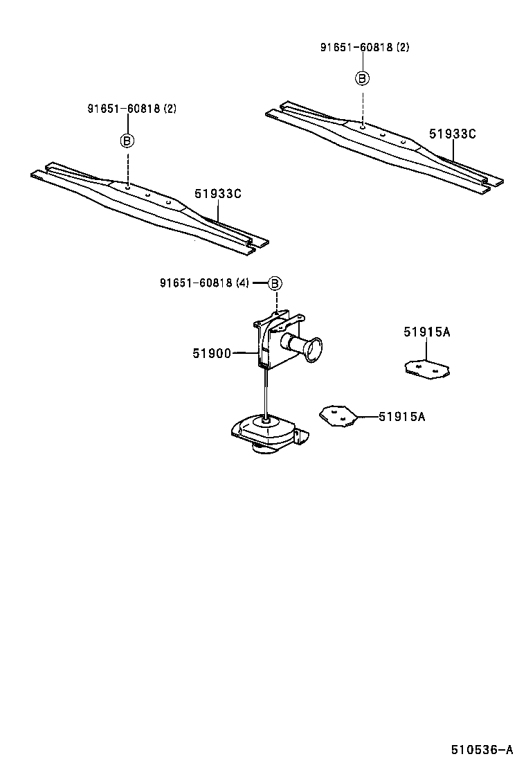 Toyota 51933-35190 STOPPER, SPARE WHEEL