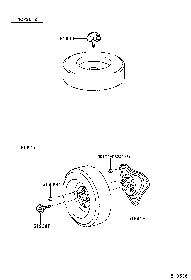 51941-52010 BRACKET, SPARE WHEEL CARRIER product image