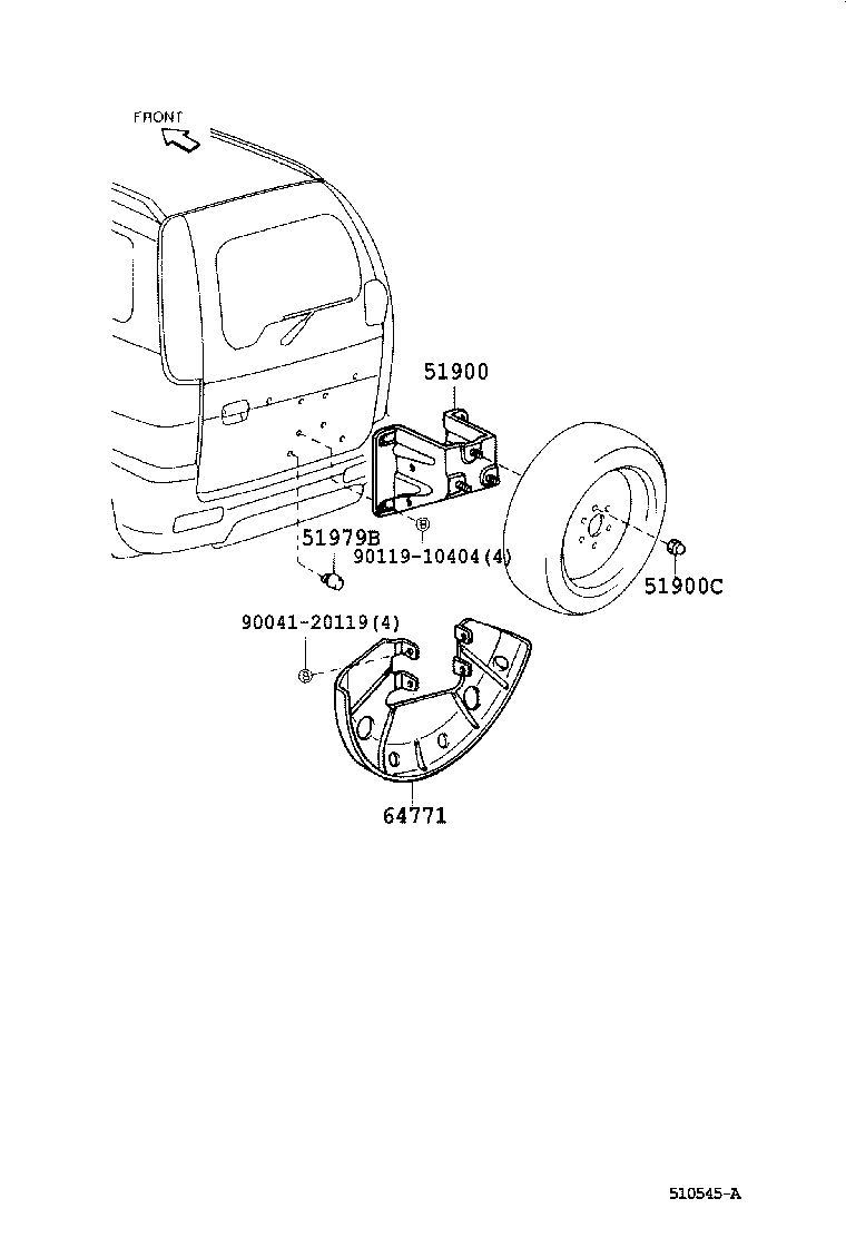 64779-87402 COVER, SPARE WHEEL product image
