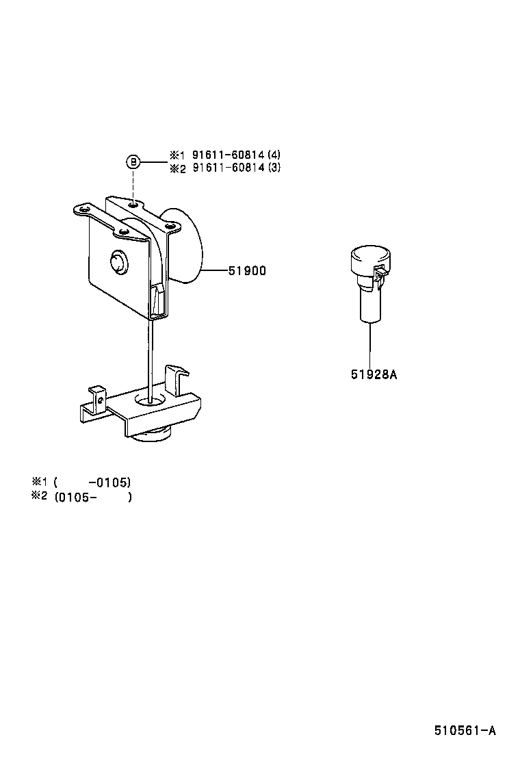 51900-38010 CARRIER ASSY, SPARE WHEEL product image