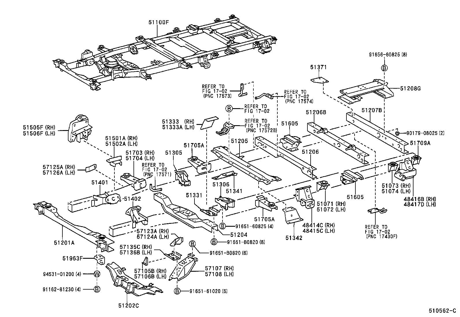 51401-0B030 BRACKET SUB-ASSY, ENGINE FRONT MOUNTING, RH product image