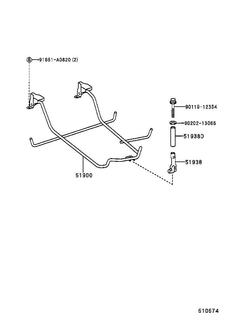 51903-28030 CARRIER ASSY, SPARE WHEEL product image