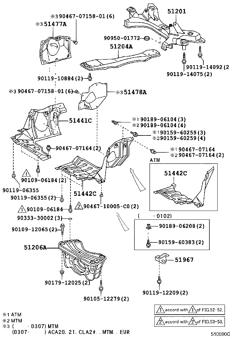 51206-42040 MEMBER SUB-ASSY, REAR SUSPENSION product image