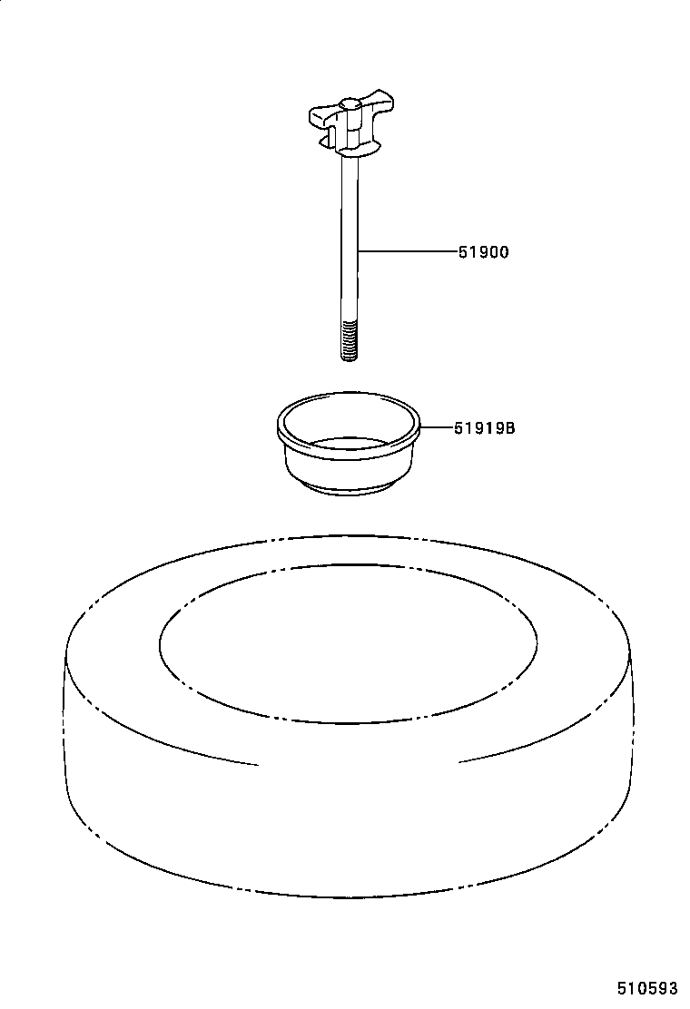 51900-20280 CARRIER ASSY, SPARE WHEEL product image