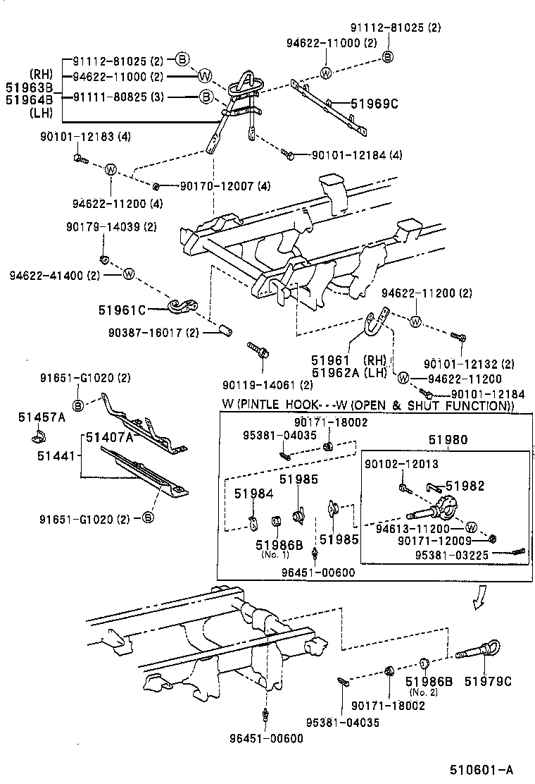 51961-65020 HOOK, NO.1 product image