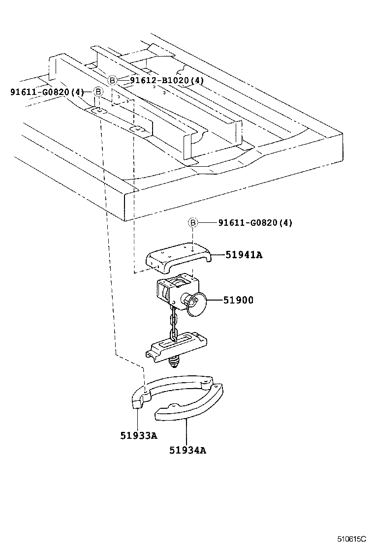 51903-36070 STOPPER, SPARE WHEEL, NO.1 product image