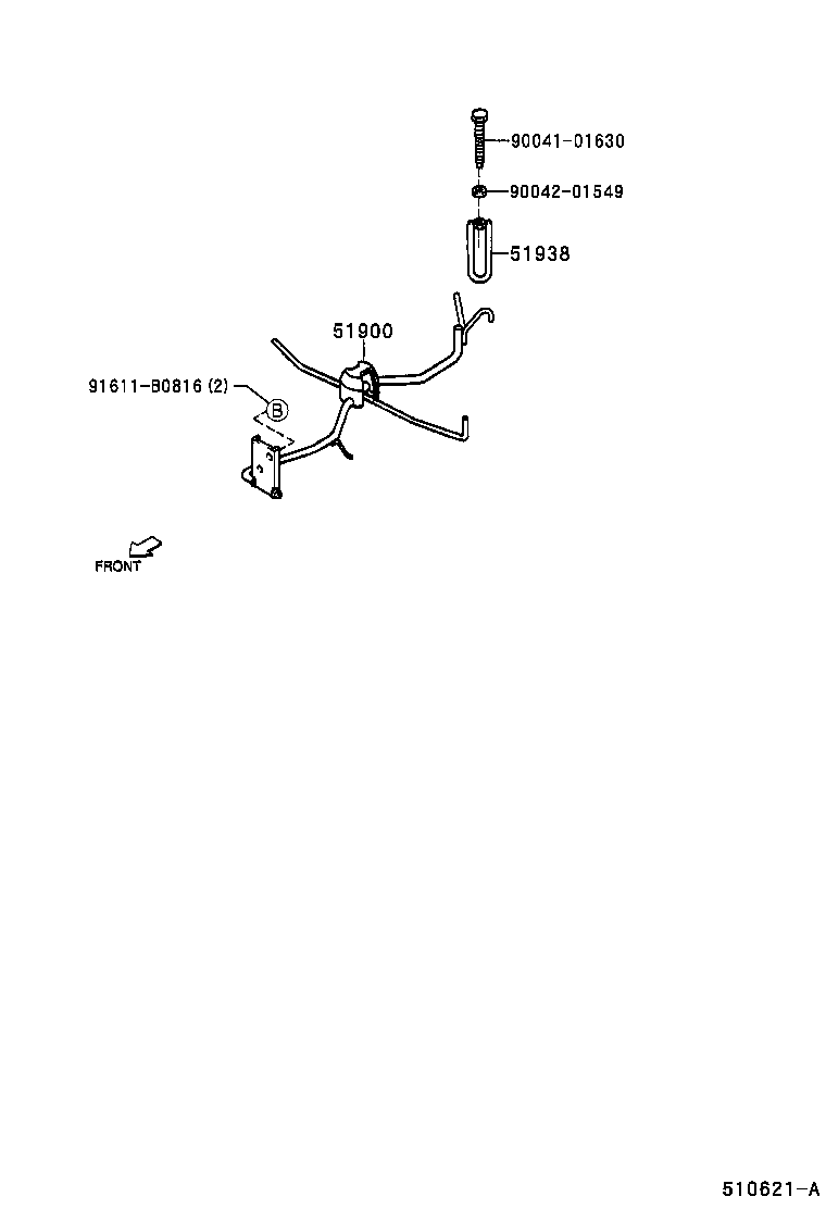 51909-97501 LOCK, SPARE WHEEL CARRIER product image
