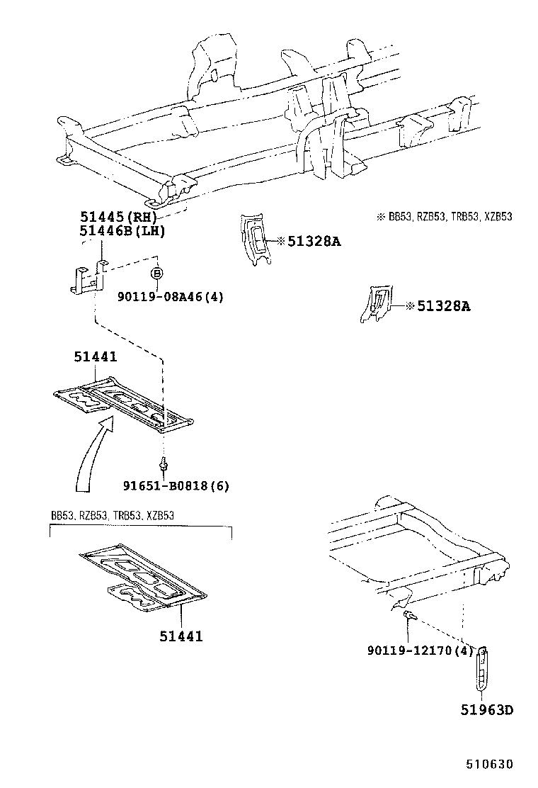 51328-36030 SUPPORT, FRONT SUSPENSION MEMBER, FRONT product image
