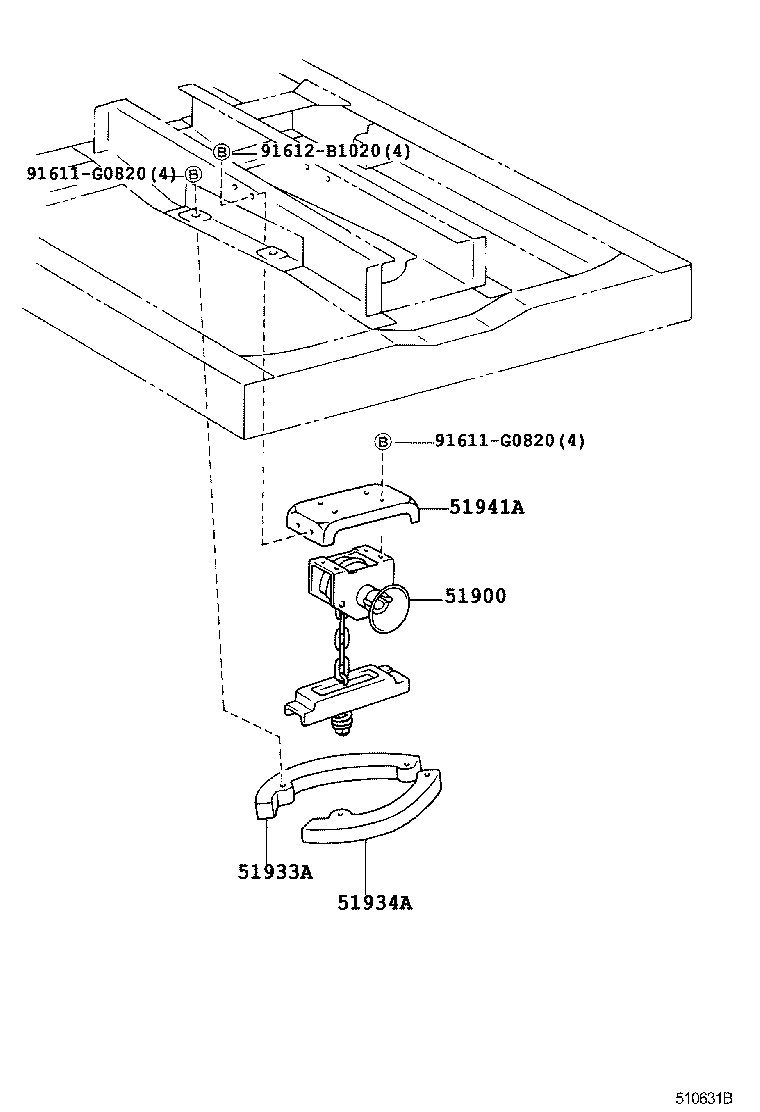 51903-0S010 STOPPER, SPARE WHEEL, NO.1 product image