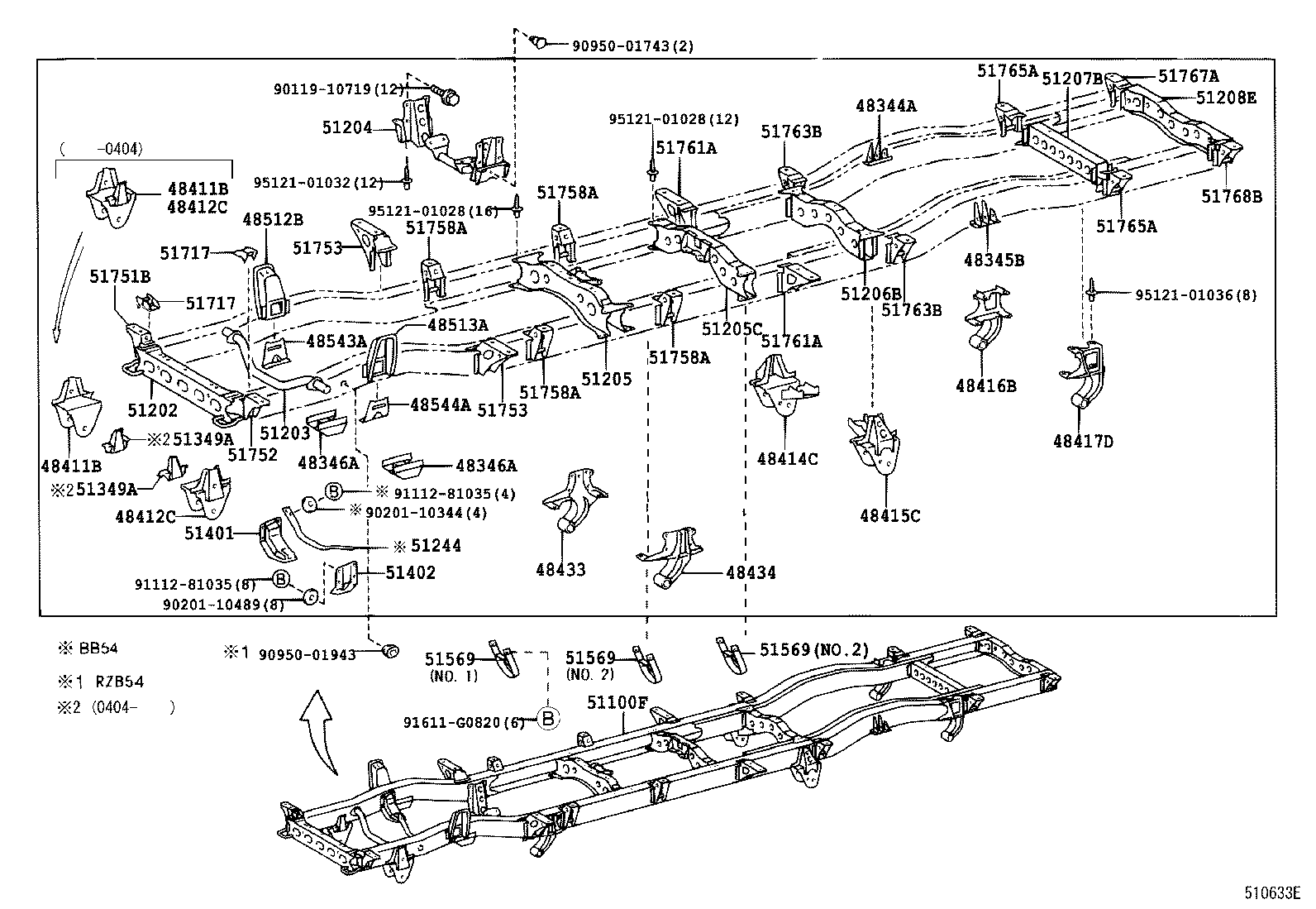 48414-0S010 BRACKET, SPRING, NO.3 RH product image