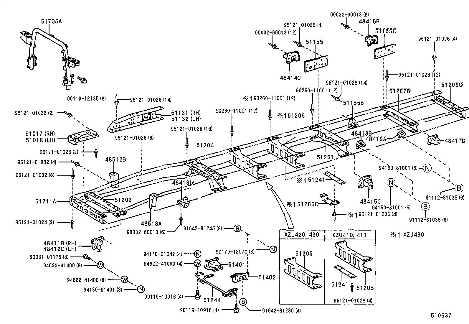 51001-3V020 FRAME SUB-ASSY product image