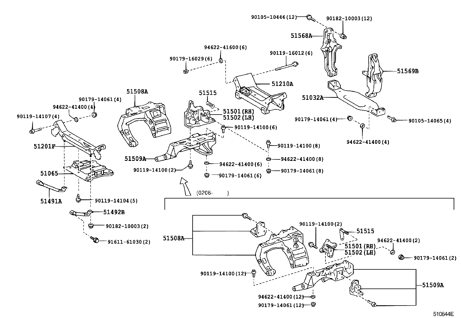 48416-37050 BRACKET, SPRING, NO.4 RH product image