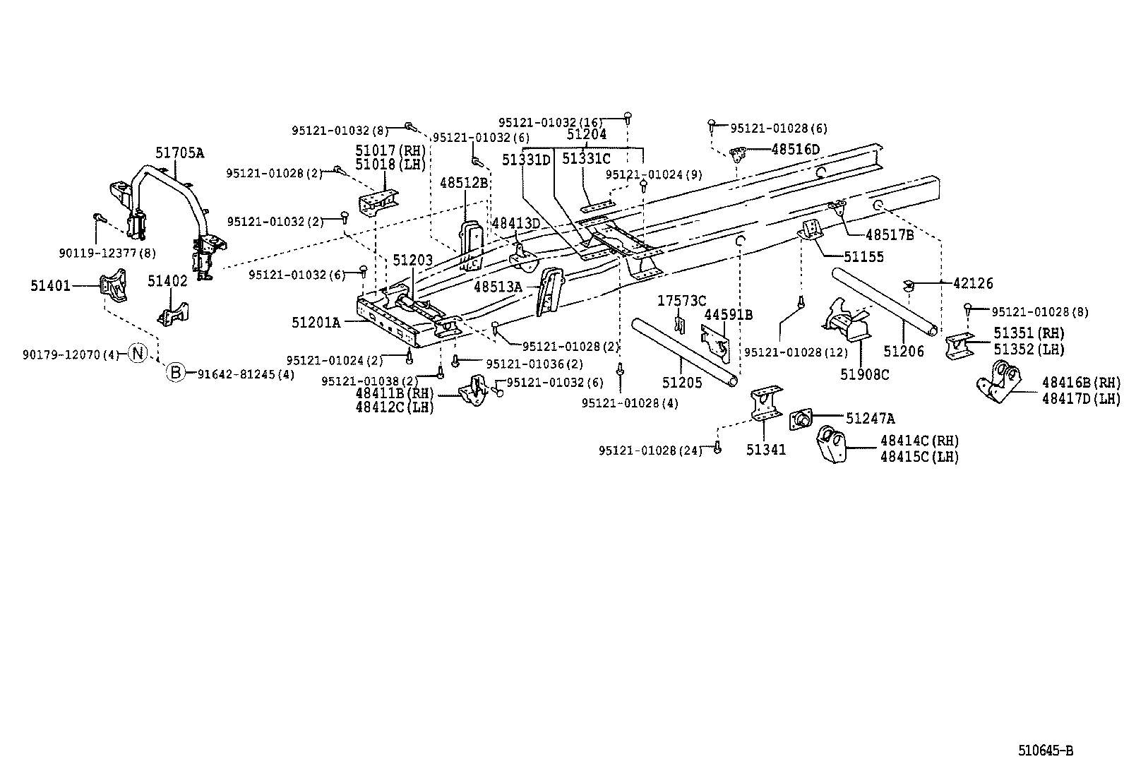 48416-37050 BRACKET, SPRING, NO.4 RH product image