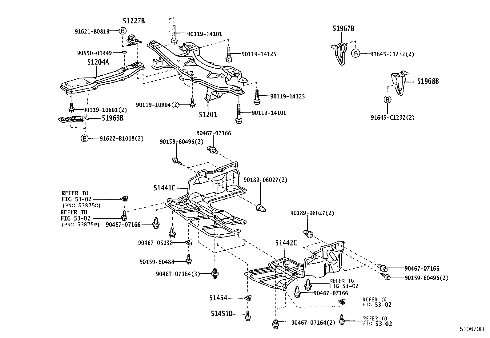 51968-02060 HOOK, TRANSPORT, REAR LH product image