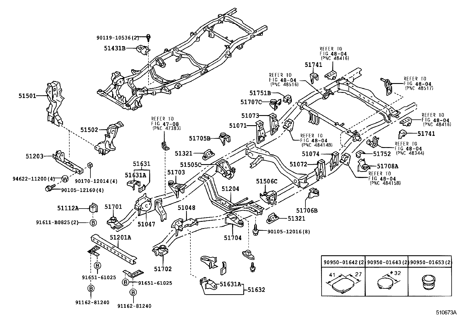Toyota 51002-3D321 FRAME SUB-ASSY