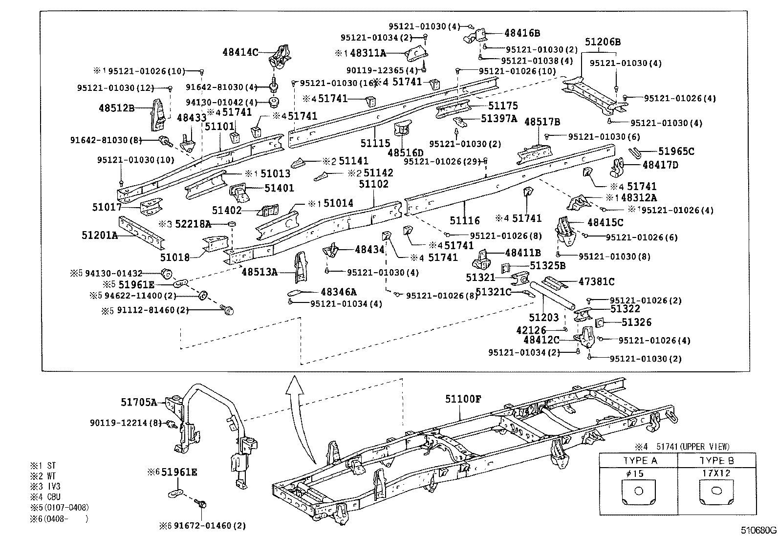 48416-25110 BRACKET, SPRING, NO.4 RH product image