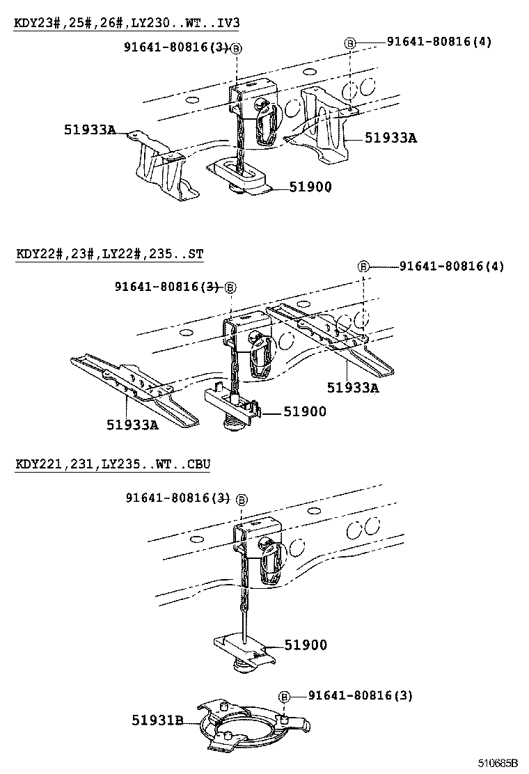 51933-25100 STOPPER, SPARE WHEEL, NO.1 product image
