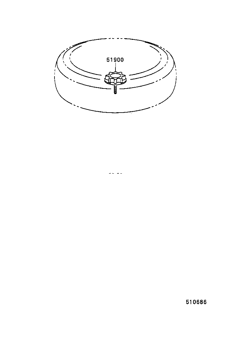 51904-13010 STOPPER, SPARE WHEEL product image