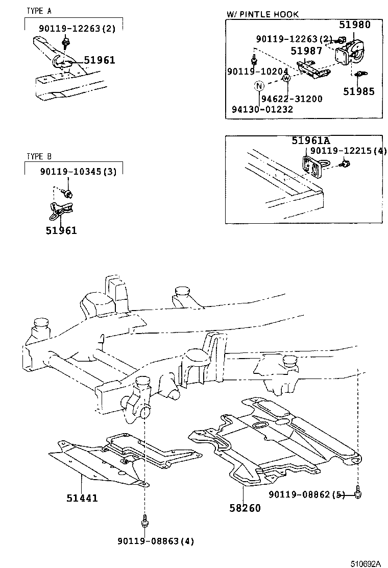 51442-60100 COVER, ENGINE UNDER, NO.2 product image