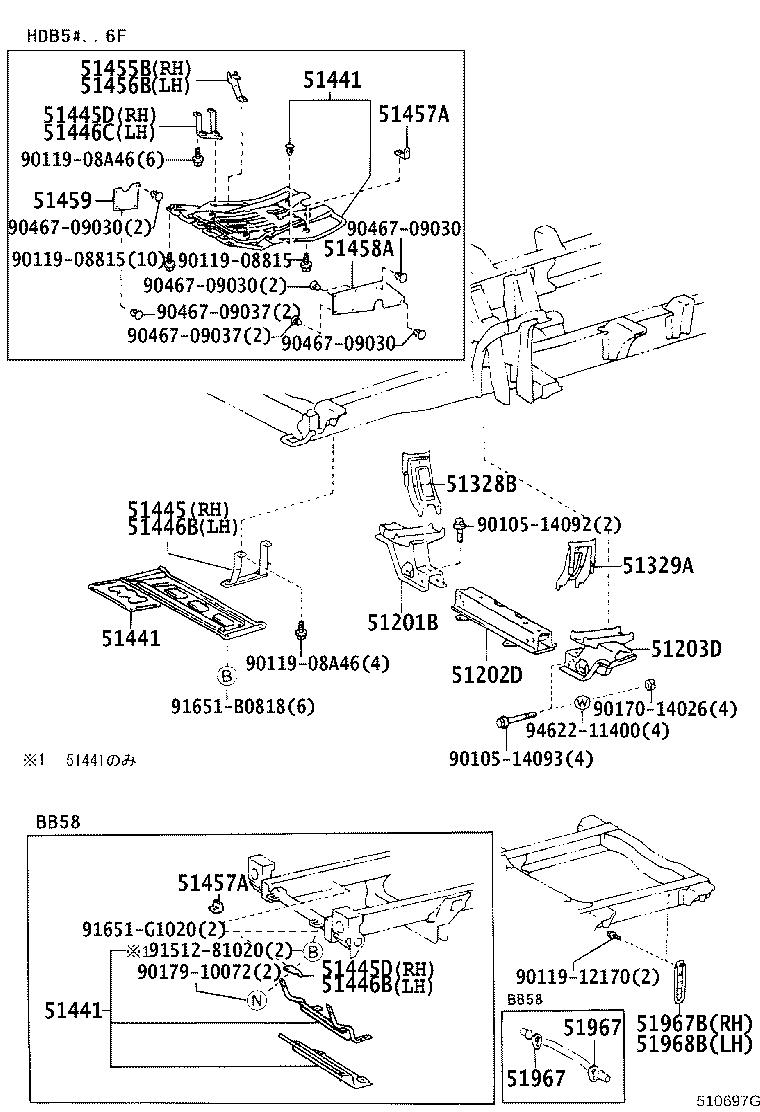 51405-36070 COVER, ENGINE UNDER, NO.1 product image