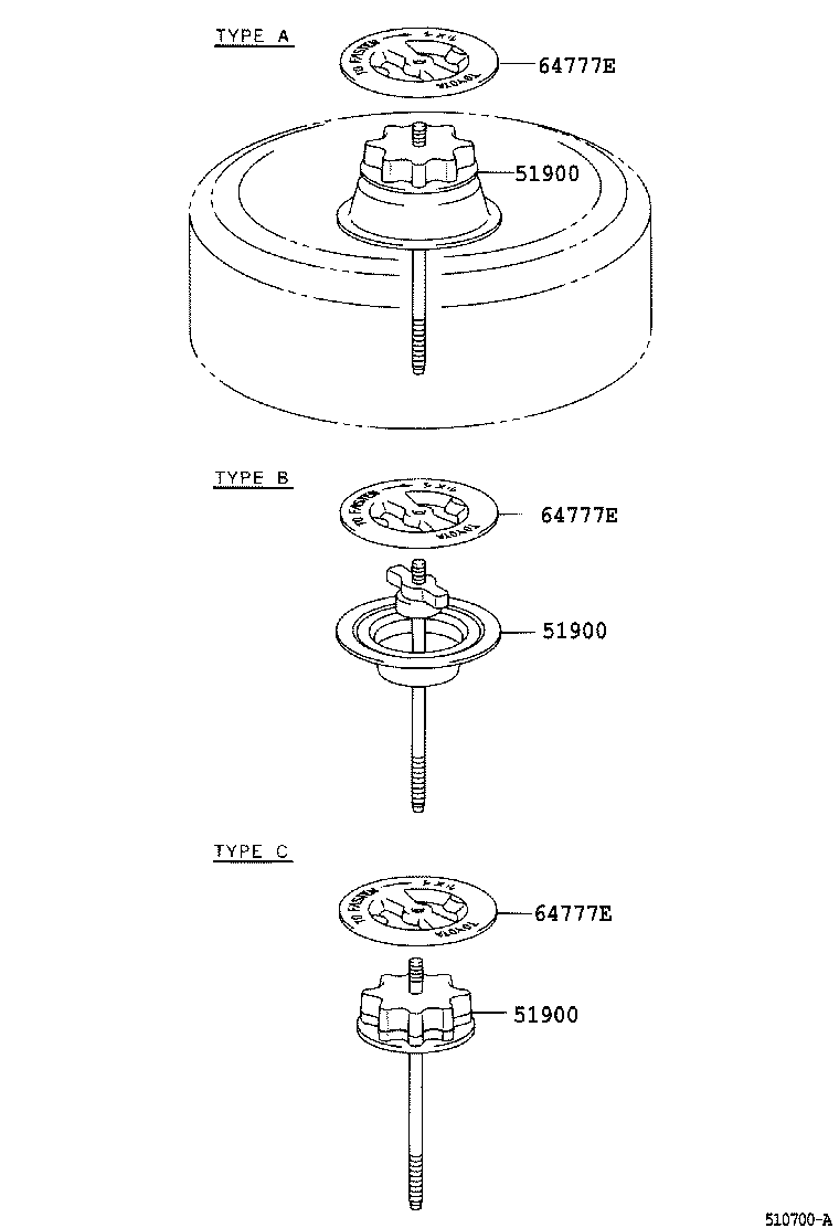 Toyota 51900-33050 CARRIER ASSY, SPARE WHEEL