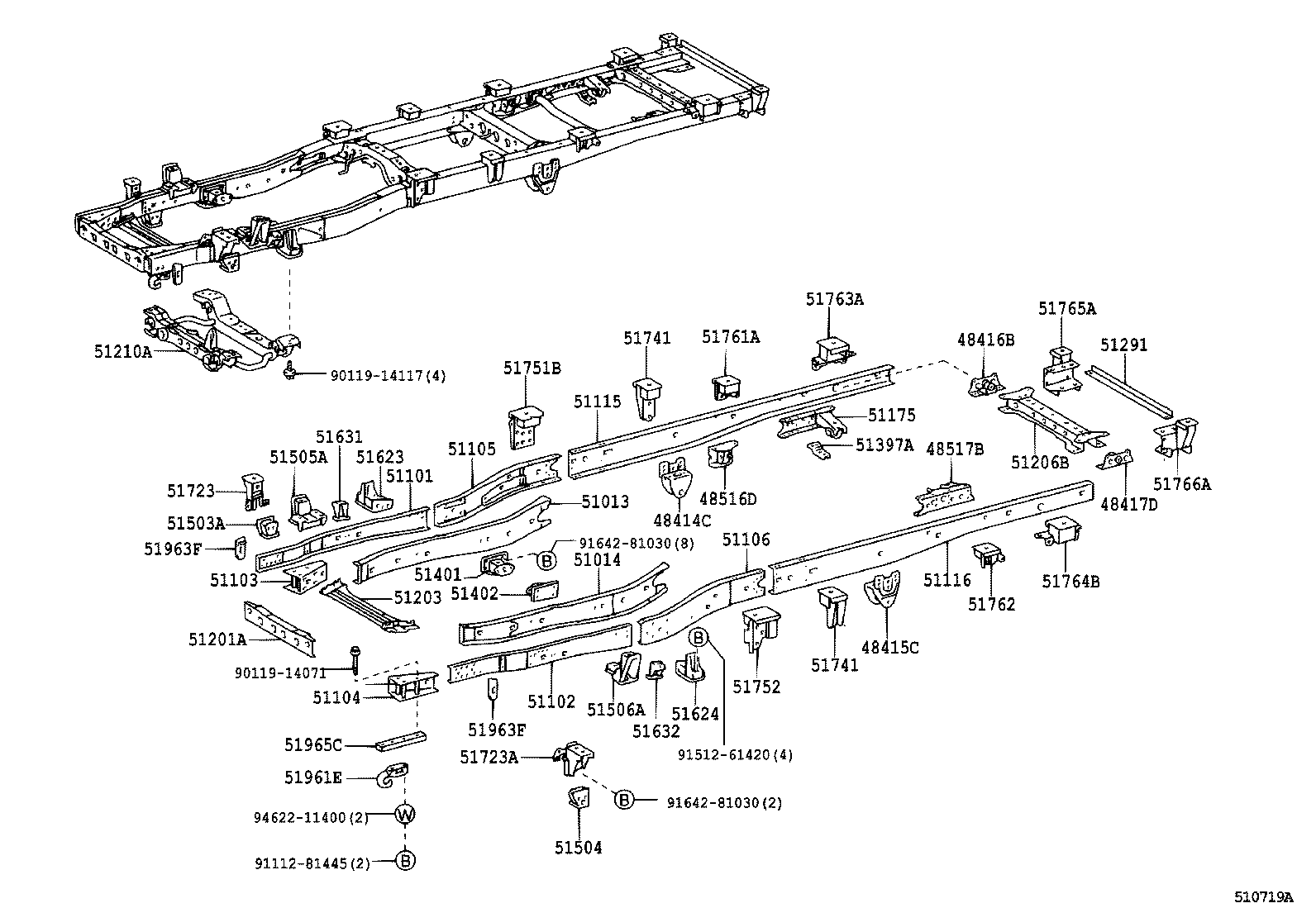 51025-37010 MEMBER SUB-ASSY, ENGINE FRONT MOUNTING product image