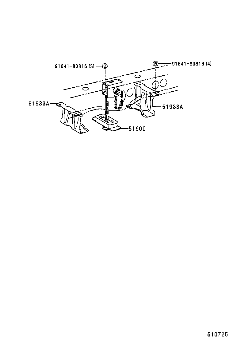 51908-37200 BRACKET SUB-ASSY, SPARE WHEEL CARRIER product image