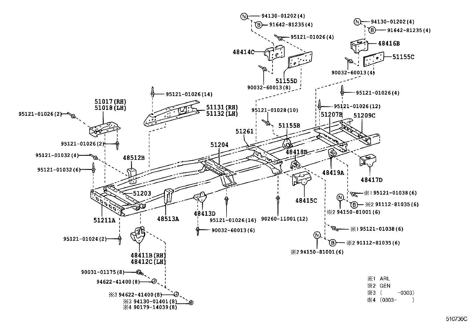 51421-37131 BRACKET SUB-ASSY, ENGINE FRONT MOUNTING, RH product image