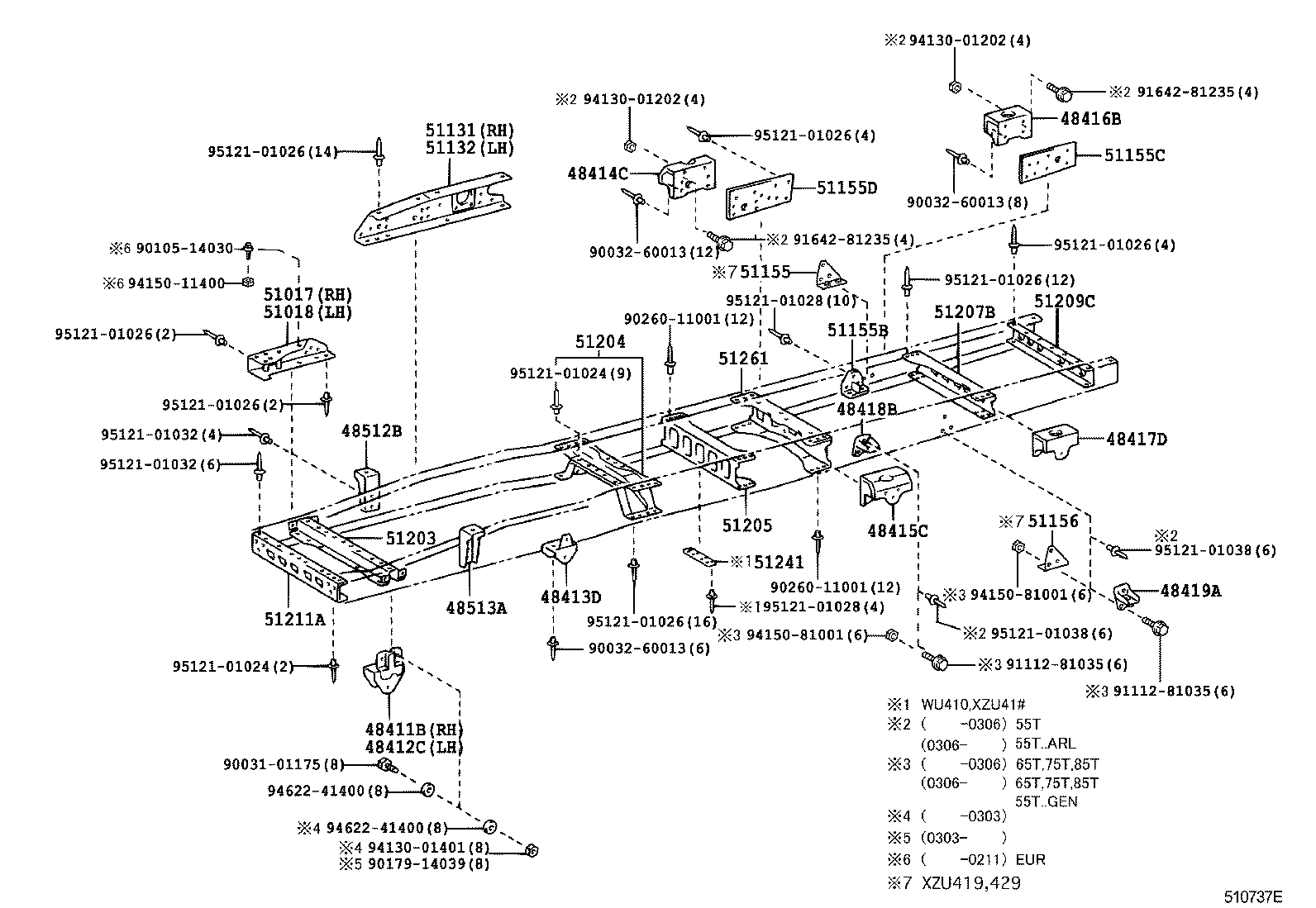 51421-37131 BRACKET SUB-ASSY, ENGINE FRONT MOUNTING, RH product image
