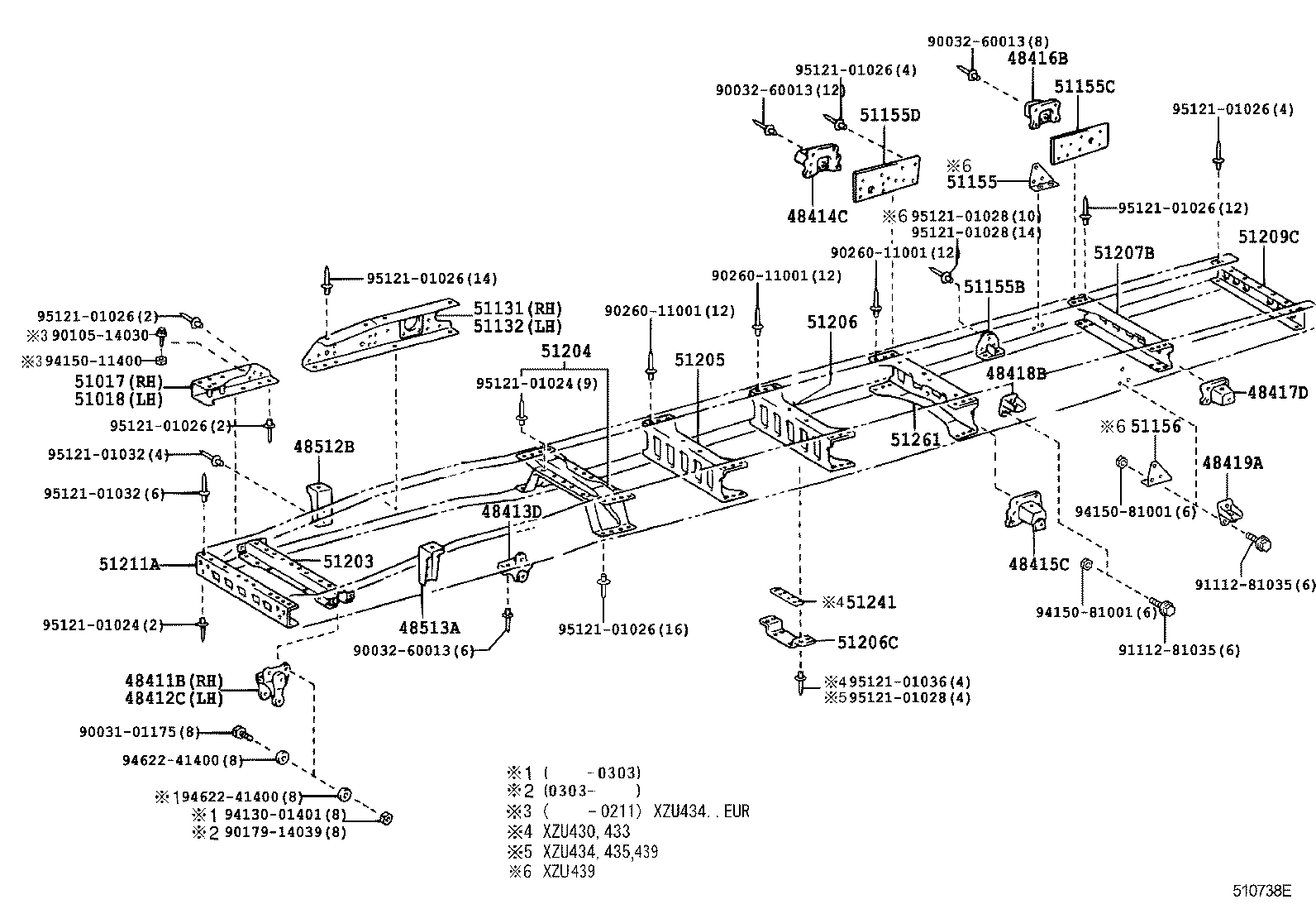 51421-37131 BRACKET SUB-ASSY, ENGINE FRONT MOUNTING, RH product image