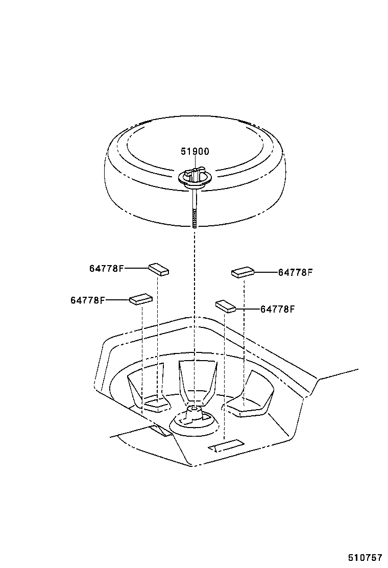 51900-20310 CARRIER ASSY, SPARE WHEEL product image