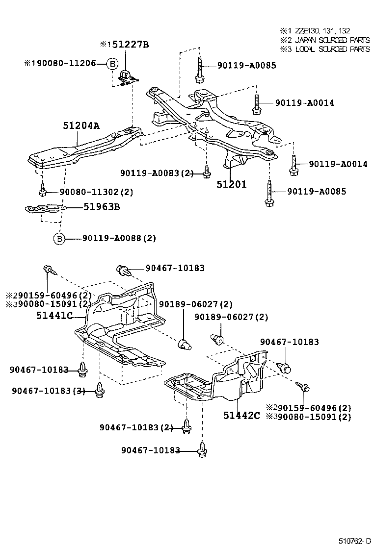 Toyota 51420-01020 COVER, ENGINE UNDER, LH