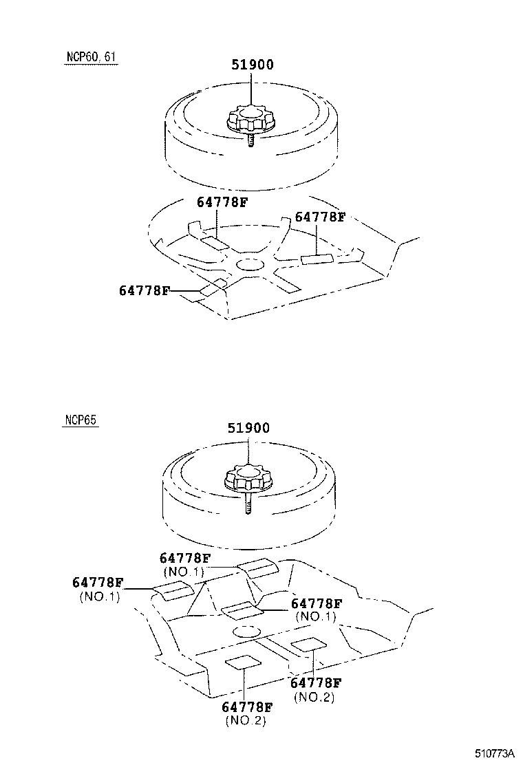 64778-52070 PROTECTOR, SPARE WHEEL product image