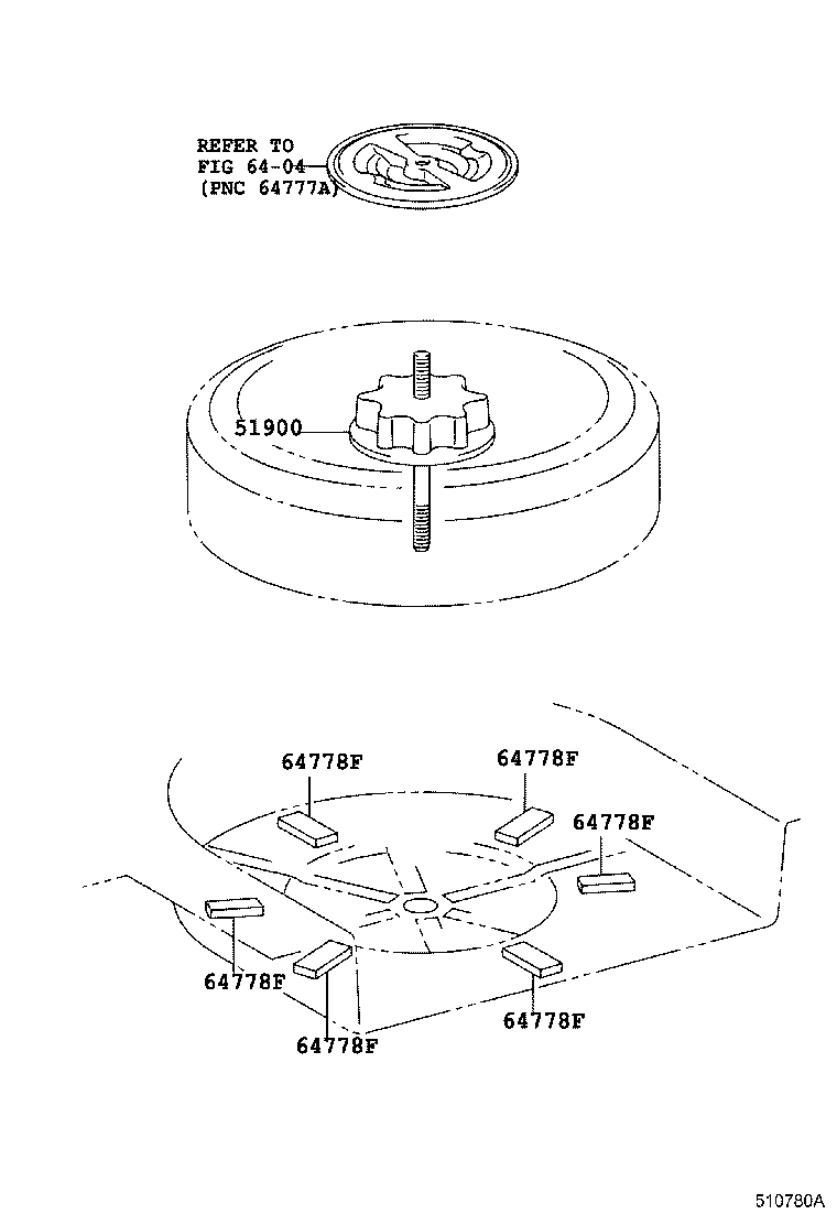 64778-01020 PROTECTOR, SPARE WHEEL product image