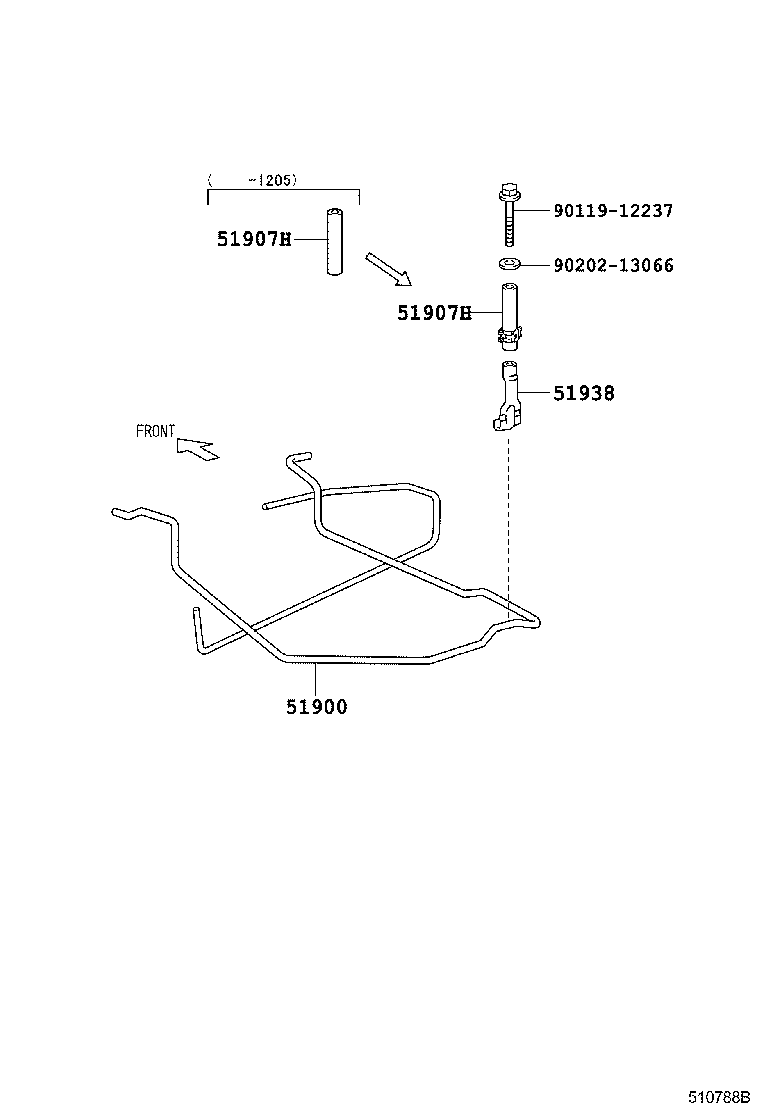 51900-52030 CARRIER ASSY, SPARE WHEEL product image