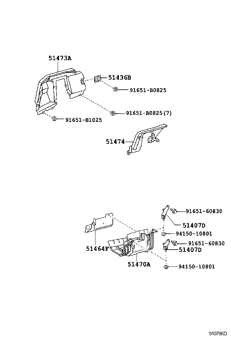 51436-37080 BRACKET, ENGINE SIDE COVER, NO.1 RH product image