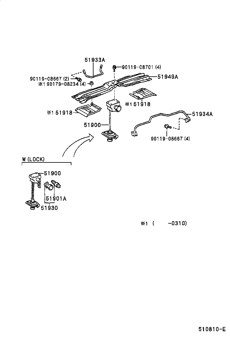 51903-60151 STOPPER, SPARE WHEEL, NO.1 product image