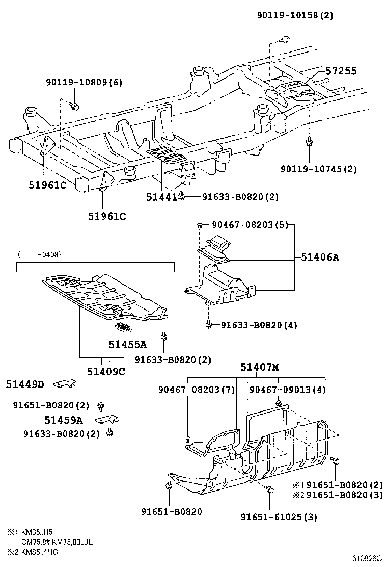 51441-27080 COVER, ENGINE UNDER, NO.1 product image