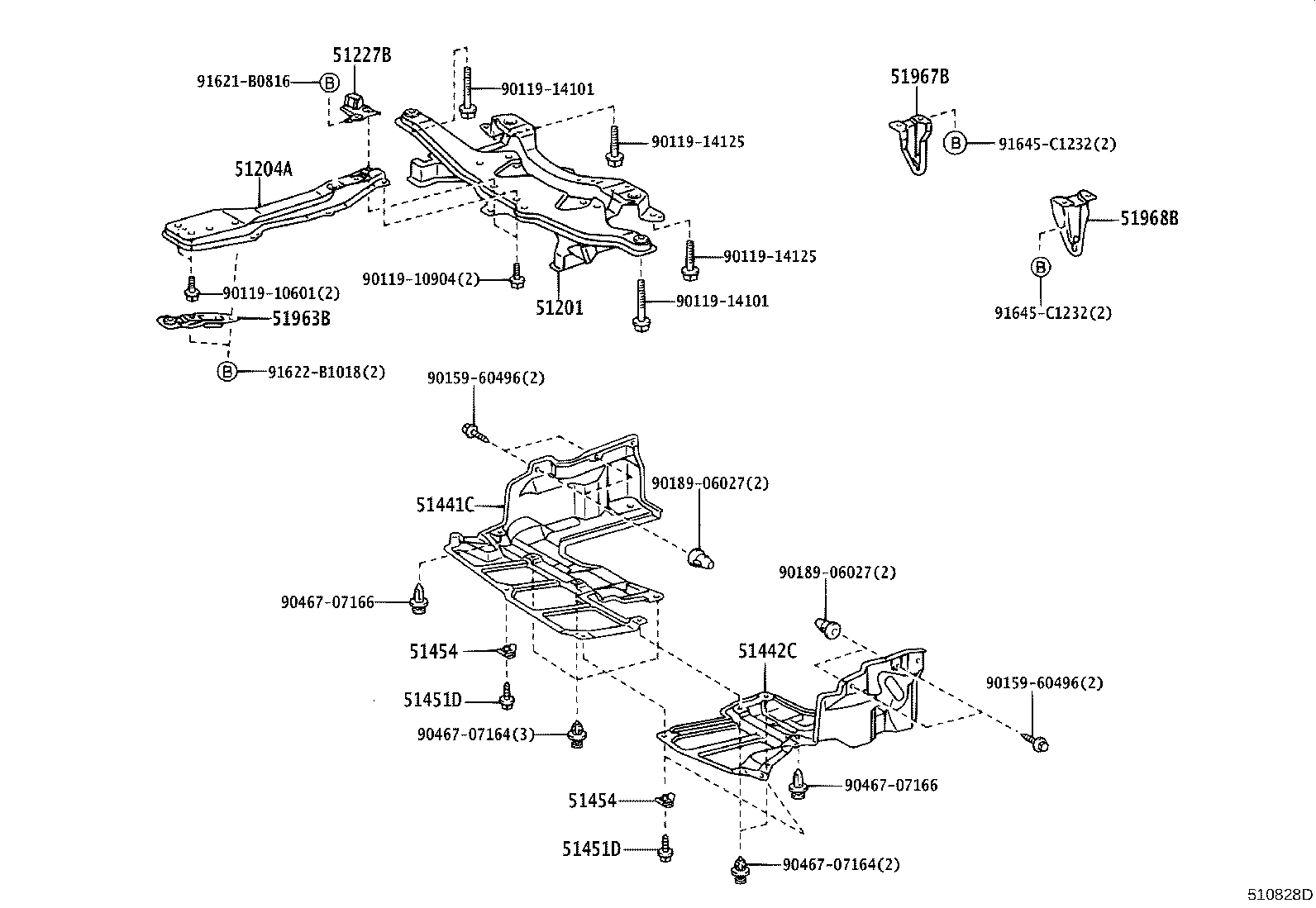 51408-02011 COVER, ENGINE UNDER, RH product image