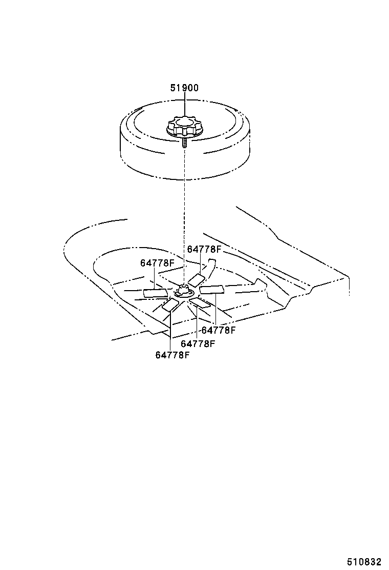 64778-21010 PROTECTOR, SPARE WHEEL product image